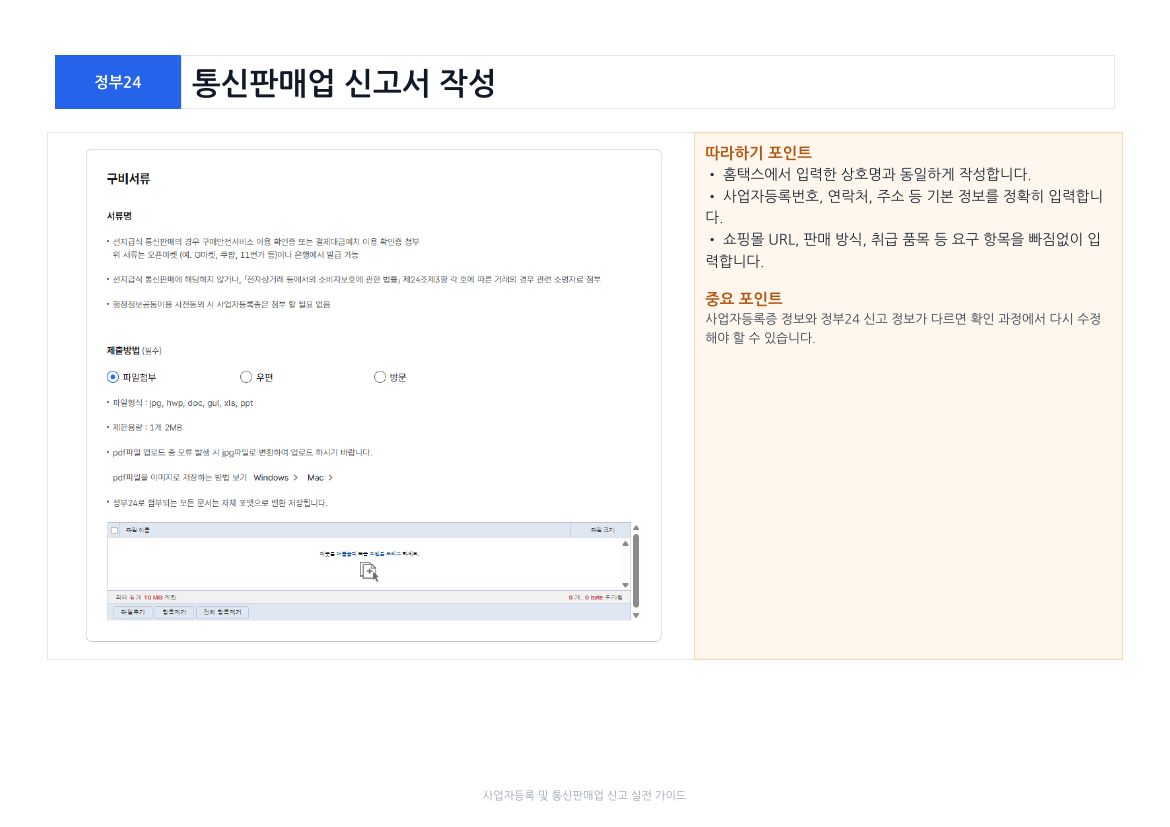 사업자등록 및 통신판매업 신고 16페이지