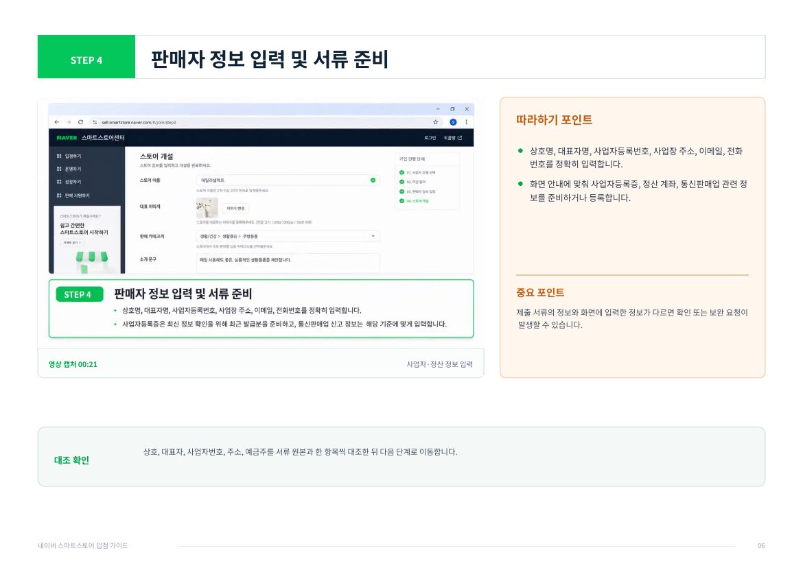 네이버 스마트스토어 입점 6페이지